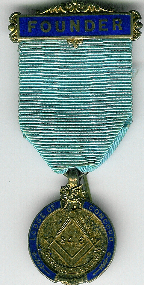 TH451-8418 Lodge of Concord No. 8418 silver Founders' Jewel-0