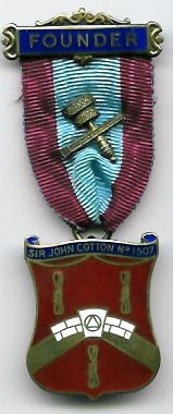 TH716-1507 Sir John Cotton Mark Lodge No. 1507 Founders Jewel-0