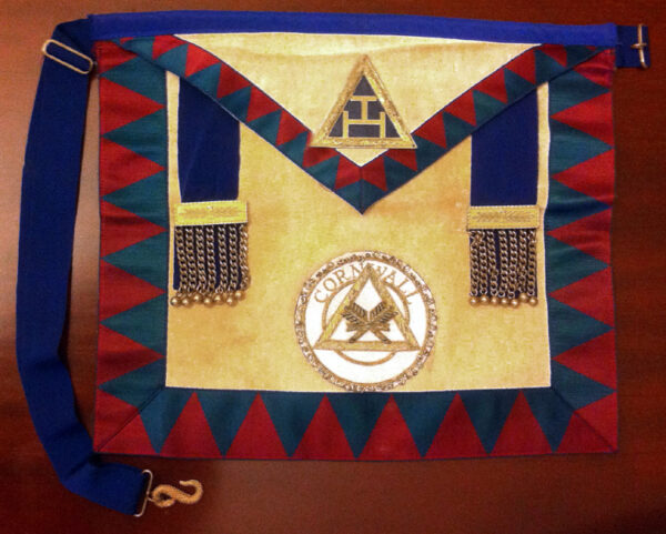 Royal Arch Provincial Treasurer Grand Chapter of Cornwall Lambskin Apron-0