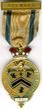 TH271 Royal Masonic Institution for Girls 1891 Stewards jewel.-0