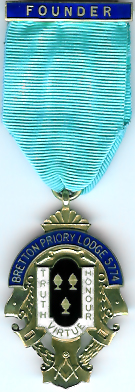 TH451-5774 The Founder's jewel for Bretton Priory Lodge No. 5774-0