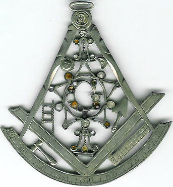 TH19-293 A rare symbolic silver Georgian Past-Masters jewel for King's Friends' Lodge No. 293 c1820-0